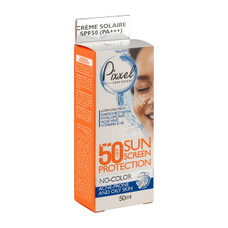 کرم ضد آفتاب بی رنگ پیکسل مدل Oily Acne Prone Skin با SPF50